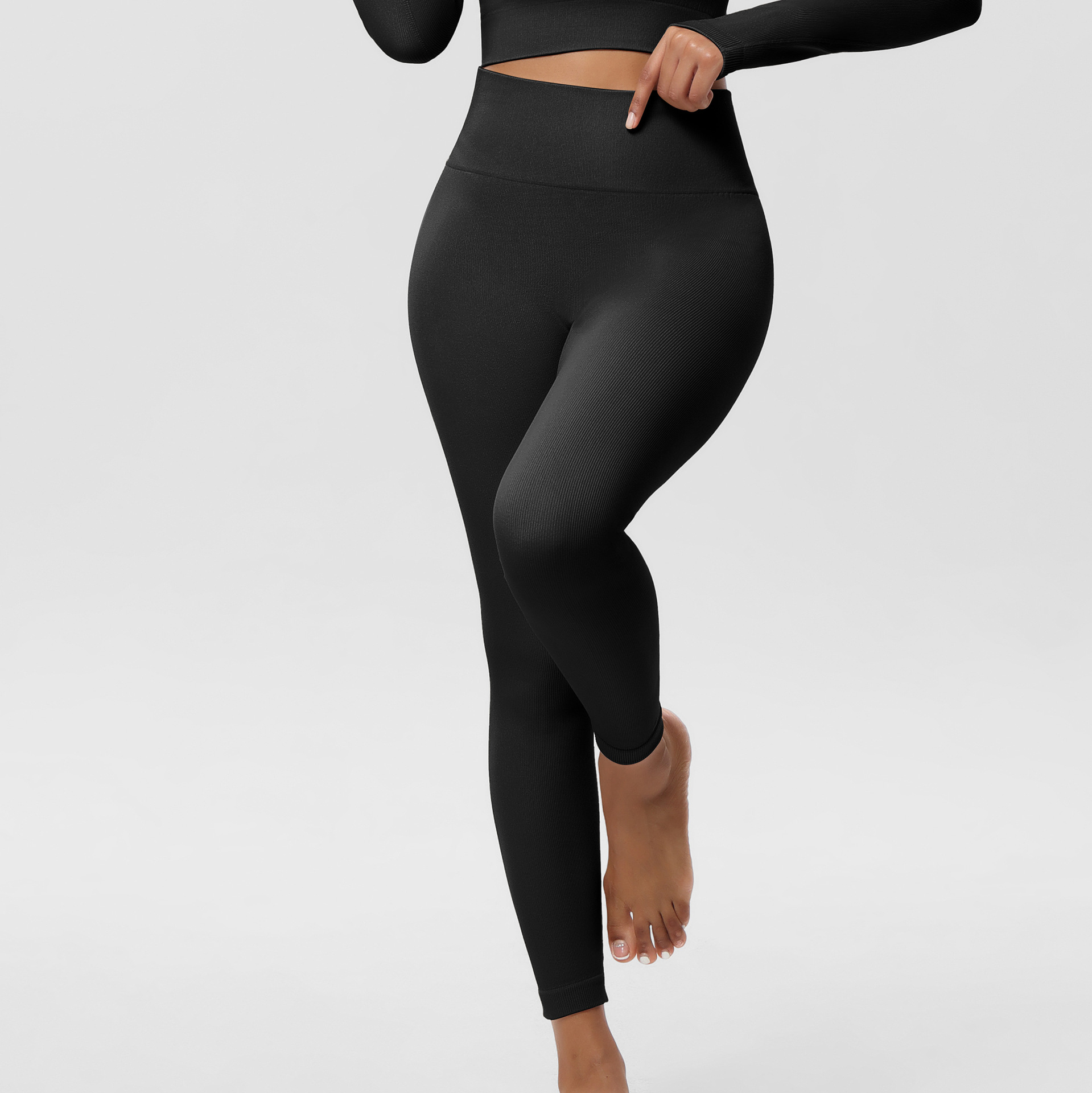 Womens Seamless High Waist Leggings Running Outdoors Workout Activewear Pants